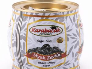 Karabacak Süper Siyah Yağlı Sele Zeytin 2kg Teneke